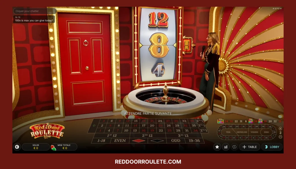 Gameplay elements of Red Door Roulette Live