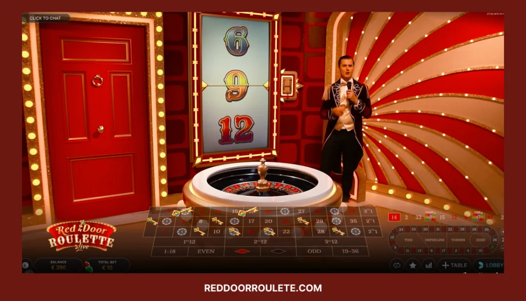 Management and interface Red Door Roulette Live